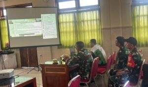 Dandim Klungkung Hadiri Sapa Desa Percepatan Pembangunan KDKMP Melalui Vicon