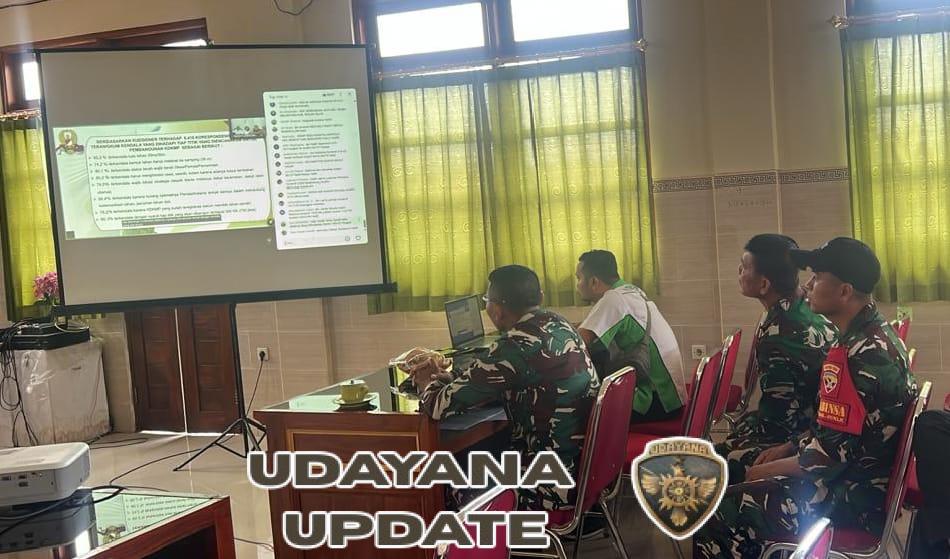 Dandim Klungkung Hadiri Sapa Desa Percepatan Pembangunan KDKMP Melalui Vicon