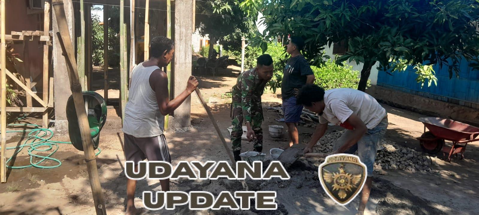 TNI Hadir untuk Rakyat, Babinsa Adonara Gotong Royong Bangun Bak Air Bersama Warga