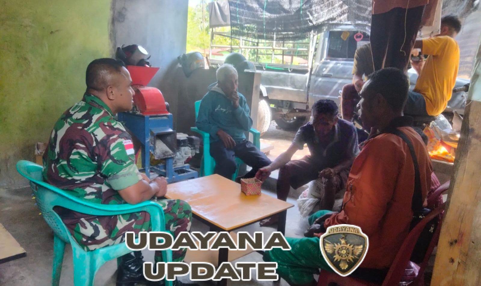 Babinsa 1618-01/Miotim Duduk Bersama Warga, Bangun Kebersamaan di Desa Sainoni