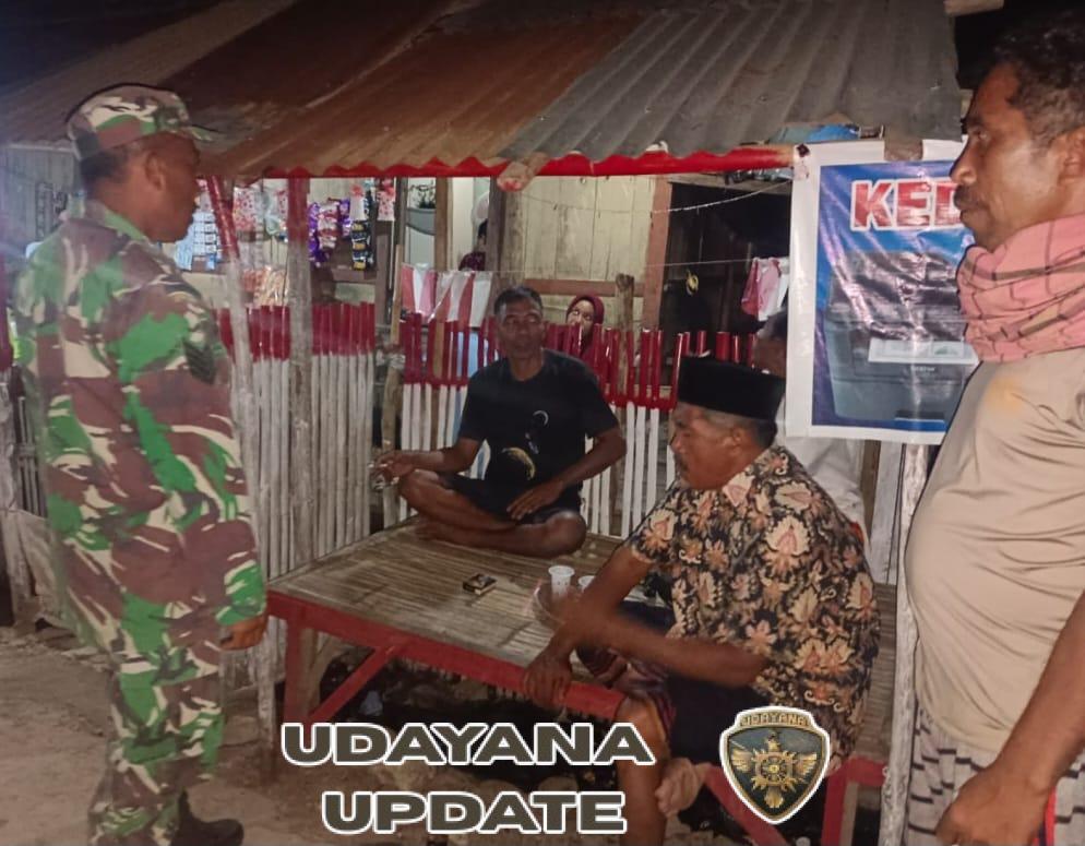 Ronda Malam Babinsa Parado Rato Kampanyekan Ketertiban dan Larangan Pemblokiran Jalan