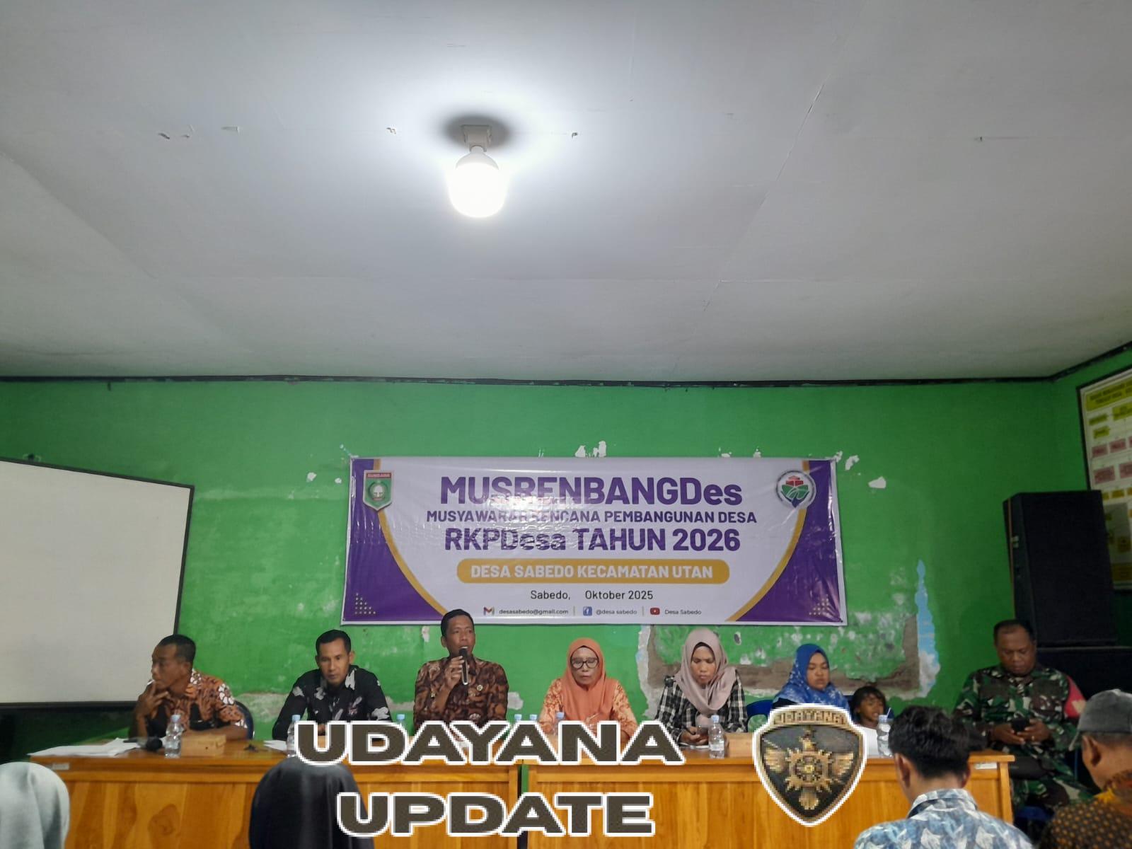 Babinsa Sabedo Hadiri Musrenbang Desa Binaan, Bahas Rencana Pembangunan Tahun 2026