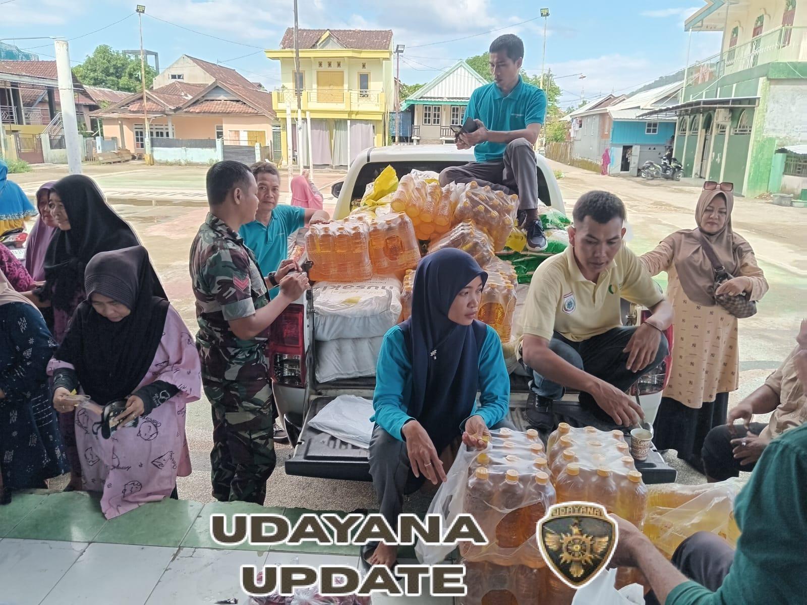 Koramil 1628-01/Taliwang Dukung Stabilitas Harga Lewat Gerakan Pangan Murah di Kelurahan Sampir