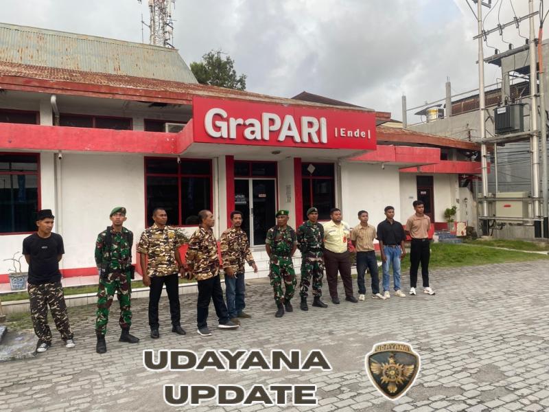 TNI Bersinergi dengan Banser, FKPPI, dan Pemuda Katolik Amankan Titik Rawan di Ende