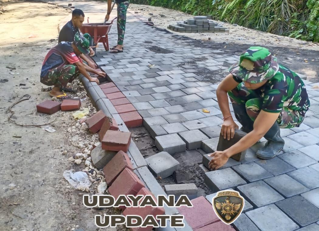 TNI dan Masyarakat Sinergi dalam Bergotong Royong bersama di TMMD Ke-126 Kodim 1611/Badung