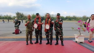 Tinjau Pelaksanaan TMMD, Brigjen TNI Franki Watu Seke Disambut Komandan Kodim 1625/Ngada Letkol Inf. Imam Subekti di Makodim