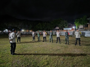 Babinsa Wilamaci dan Polsek Monta Gelar Patroli Gabungan Antisipasi Bangsit di Kecamatan Monta