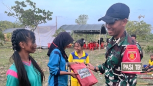 Satgas Pamtas Yonarmed 12 Kostrad Tanamkan Semangat Kebangsaan Lewat Jambore Pramuka di Perbatasan