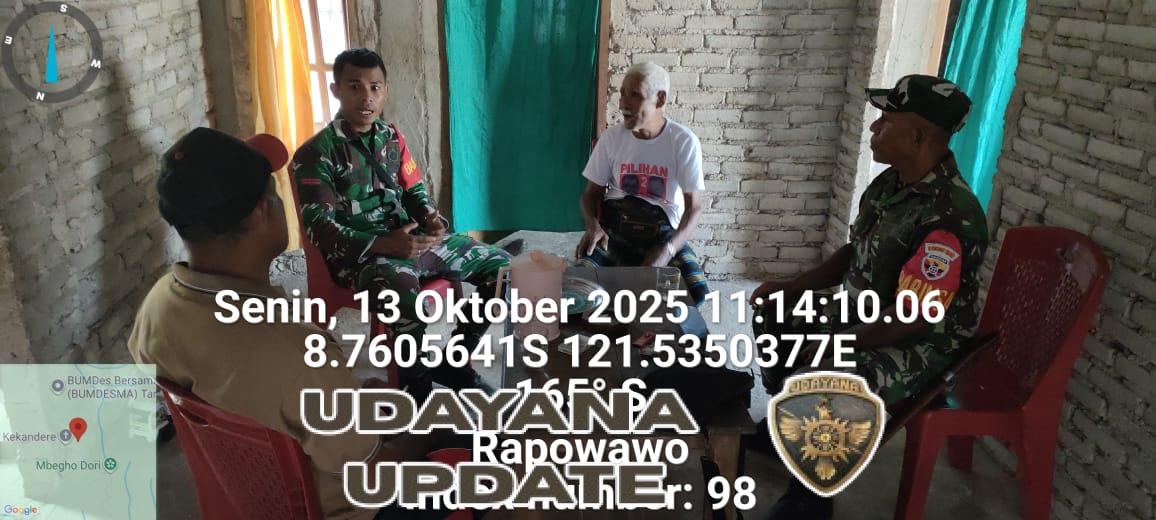 Babinsa Koramil 1602-01/Ende Perkuat Sinergi dengan Masyarakat Dusun Kekandere