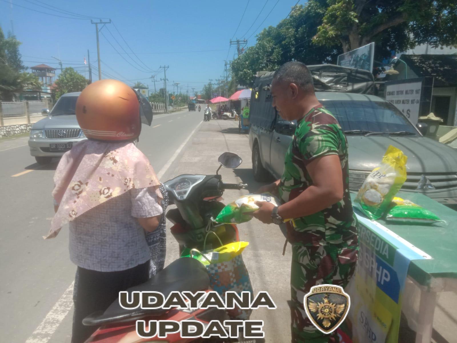 Dukung Stabilitas Harga, Koramil 1607-04/Alas Laksanakan Gerakan Pangan Murah