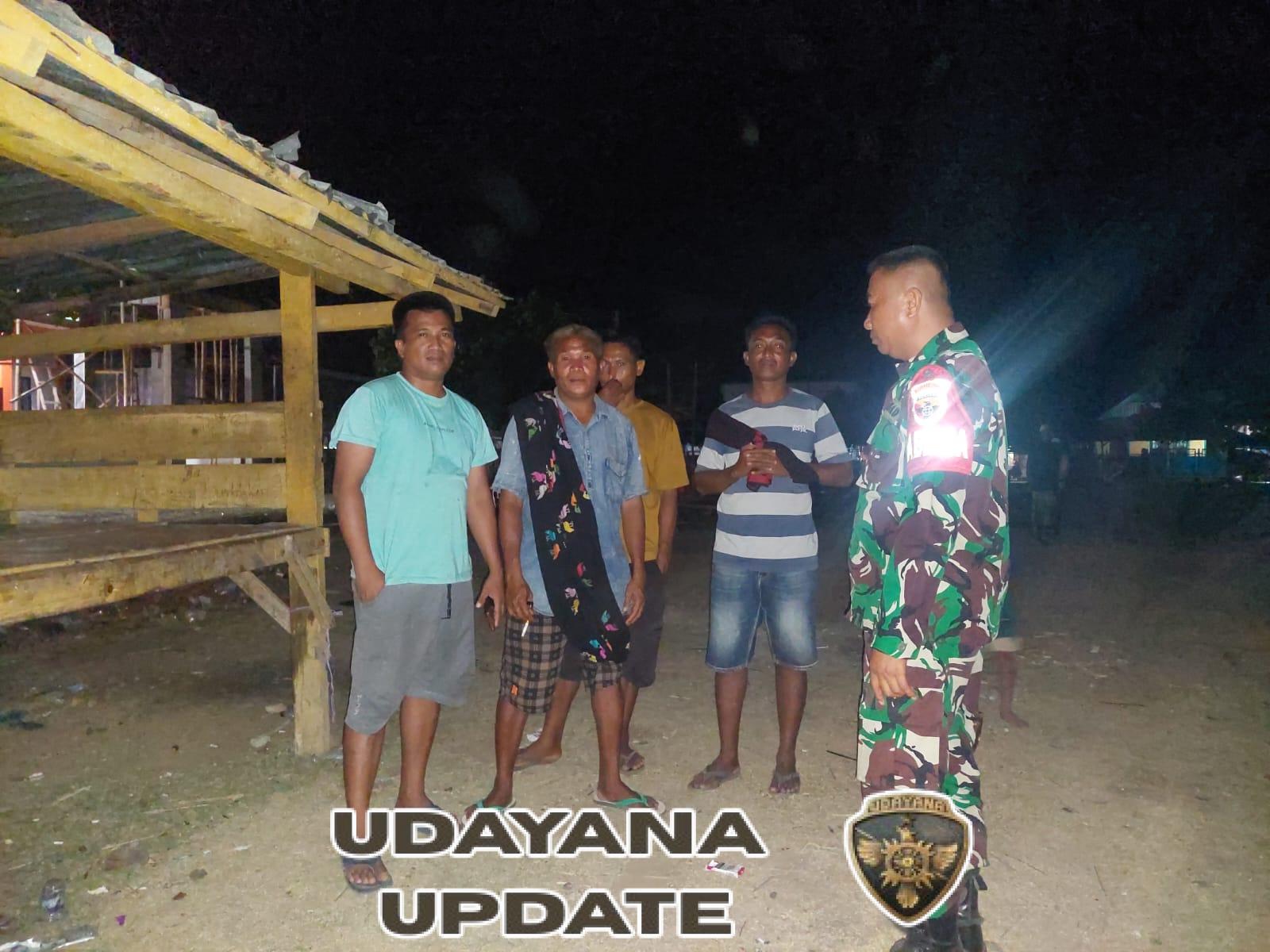 Situasi Aman dan Kondusif, Patroli Siskamling Koramil 1608-04/Woha Berjalan Lancar di Wilayah Teritorial