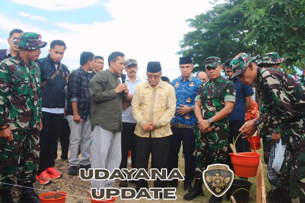 Dandim Dan Bupati Loteng Pimpin Peletakan Batu Pertama Pembangunan Koperasi Desa/Kelurahan Merah Putih Di Rembitan