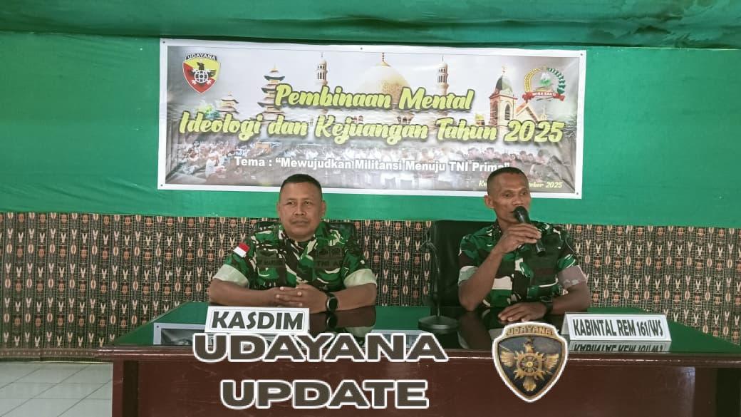Wujudkan TNI Prima, Kodim 1618/TTU Perkuat Militansi Lewat Pembinaan Mental