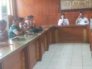 Pasiops Kodim Klungkung Hadiri Rakor Rencana Aksi Dan Gotong Royong Semesta Berencana