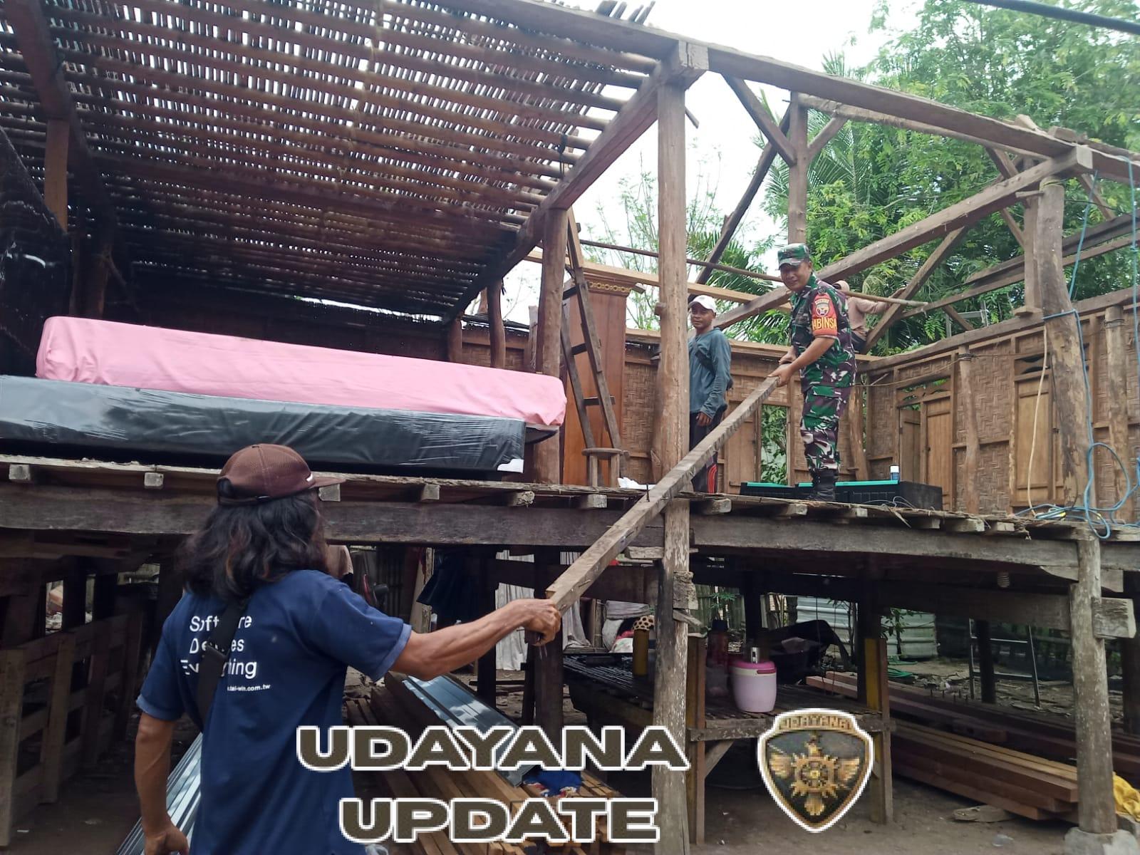 Semangat Kebersamaan Babinsa dan Warga Senayan Warnai Kegiatan Gotong Royong di Poto Tano