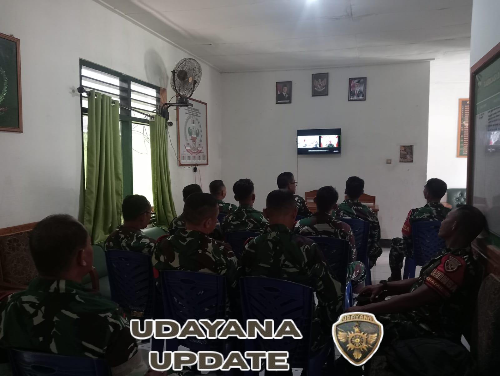 Danramil dan Babinsa Koramil 1628-01/Taliwang Ikuti Vicon Bersama Wamendagri.