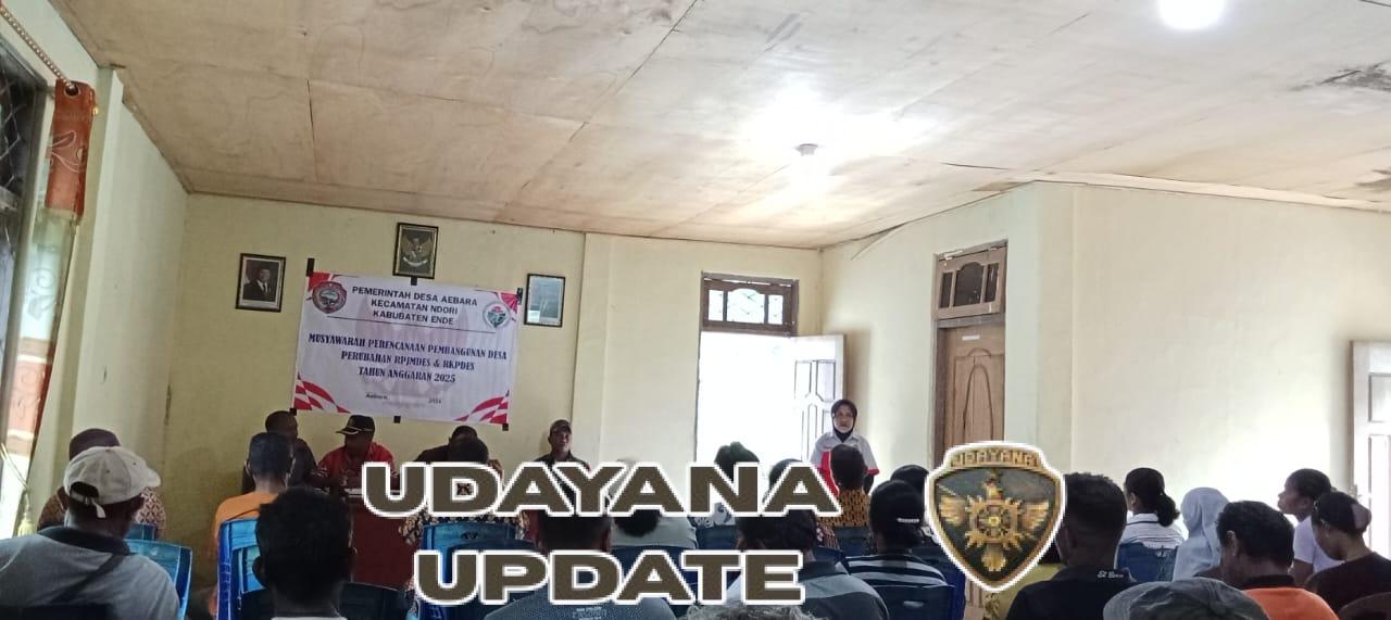 Babinsa Koramil Wolowaru Hadiri Musyawarah Perubahan RPJM Desa Aebara