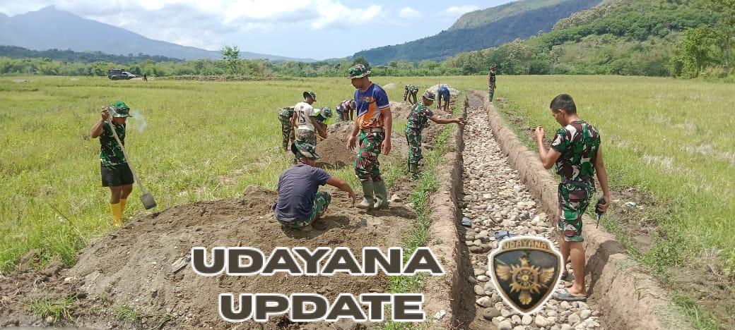 TMMD Ke-126 Fokus Perkuat Infrastruktur Pertanian, Pengecoran Irigasi Pu’un Keo Terus Berjalan