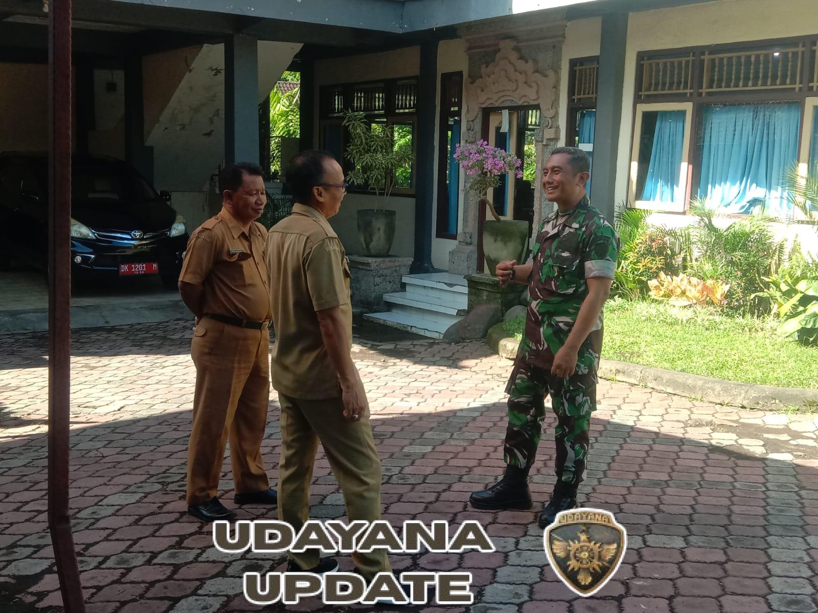 Gelar Komunikasi Dan Koordinasi, Danramil Klungkung Bersama Kadis LH Bahas Mekanisme Gotong Royong Semesta Berencana