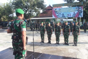 40 Anggota Kodim 1620/Loteng Hari Ini Naik Pangkat
