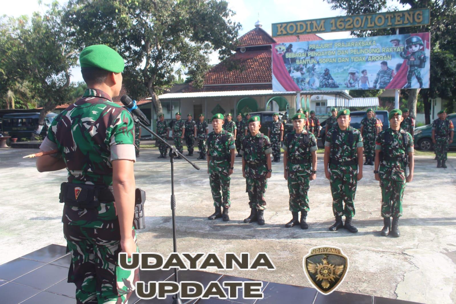 40 Anggota Kodim 1620/Loteng Hari Ini Naik Pangkat