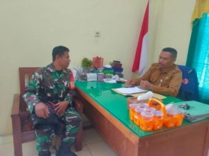 Babinsa dan Lurah Oebufu Koordinasi Soal Lahan Pemerintah