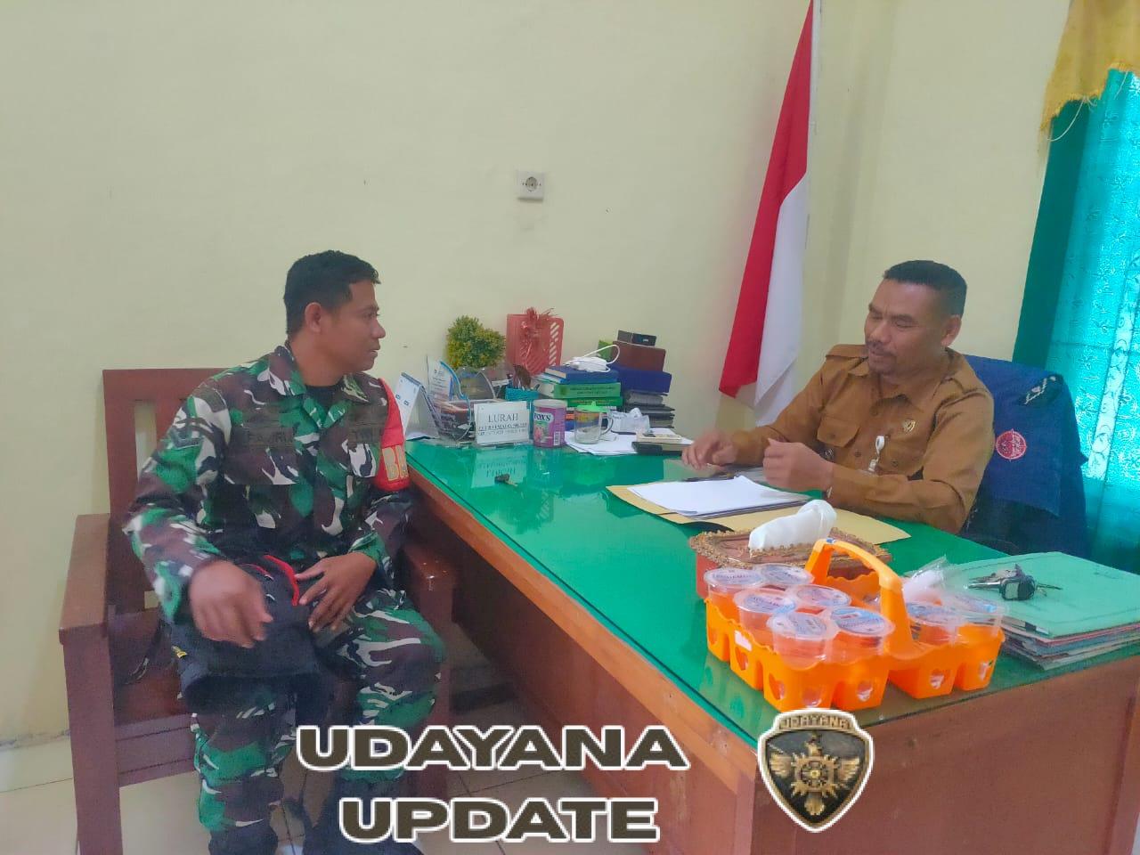 Babinsa dan Lurah Oebufu Koordinasi Soal Lahan Pemerintah