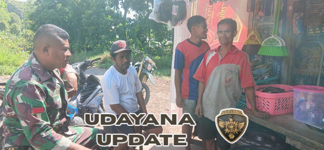 Babinsa Wolowaru Ajak Warga Desa Tenda Jaga Keamanan dan Kebersihan Lingkungan