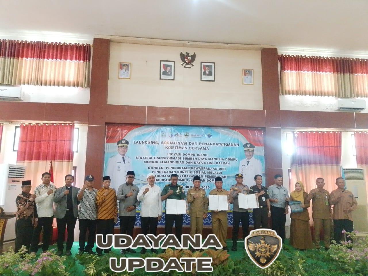 Pemkab Dompu Luncurkan Inovasi “Dompu Juang” dan “Kompak Dompu” Hadirkan Sinergi Pemerintah dan TNI dalam Cegah Konflik Sosial