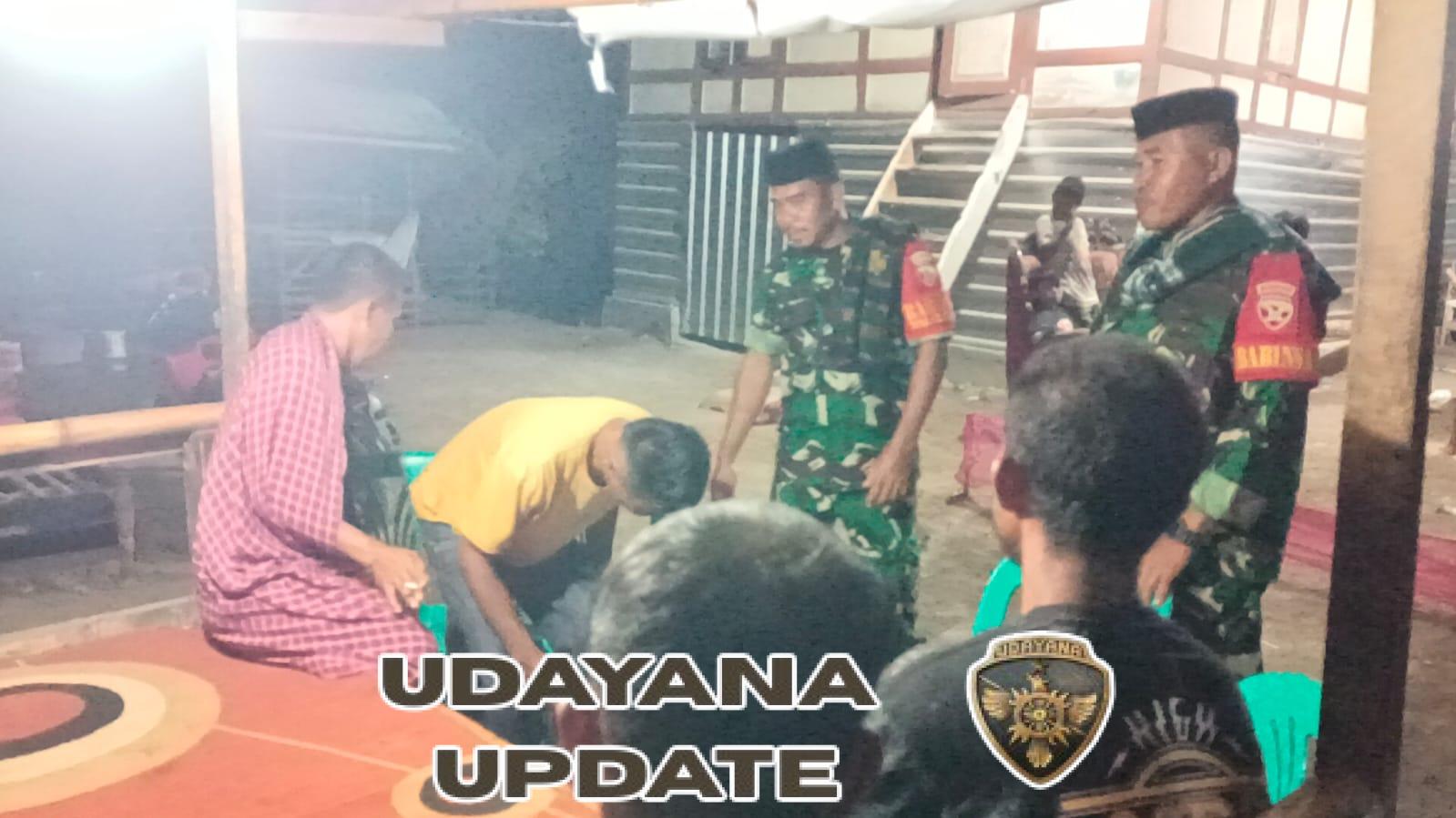 Koramil 1608-03/Sape Himbau Warga Desa Minta Baru Jaga Ketertiban Malam Hari