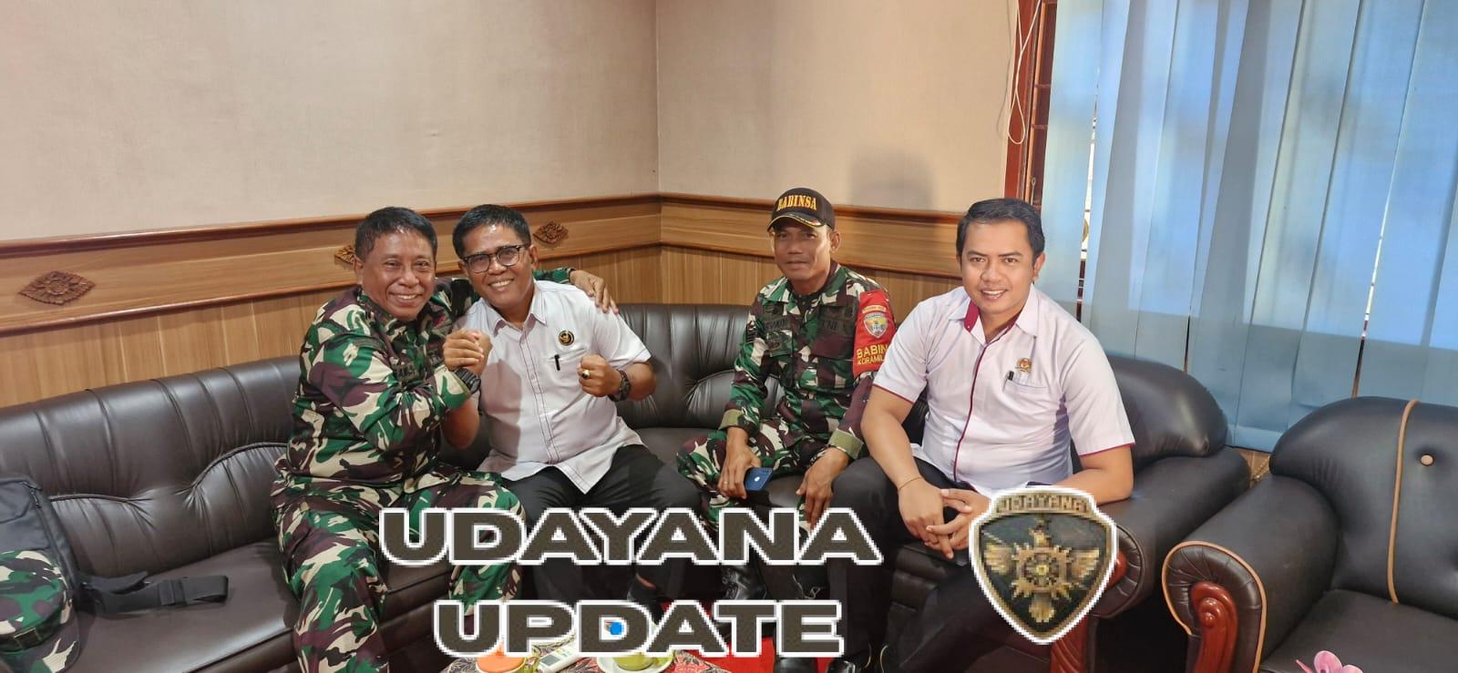 Perkuat Komsos, Danramil 1616-01/Gianyar Sambangi Pemerintah Desa Siangan