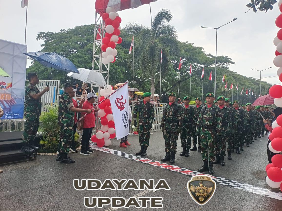 Dandim 1628/KSB Letkol Inf Rendra Agit Trisnawan, Gerak Jalan HUT KSB Cerminkan Semangat Kebersamaan dan Cinta Daerah