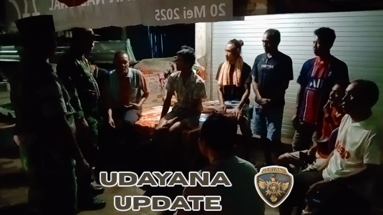 Sinergi TNI dan Warga, Babinsa Gelar Siskamling di Rontu Kota Bima