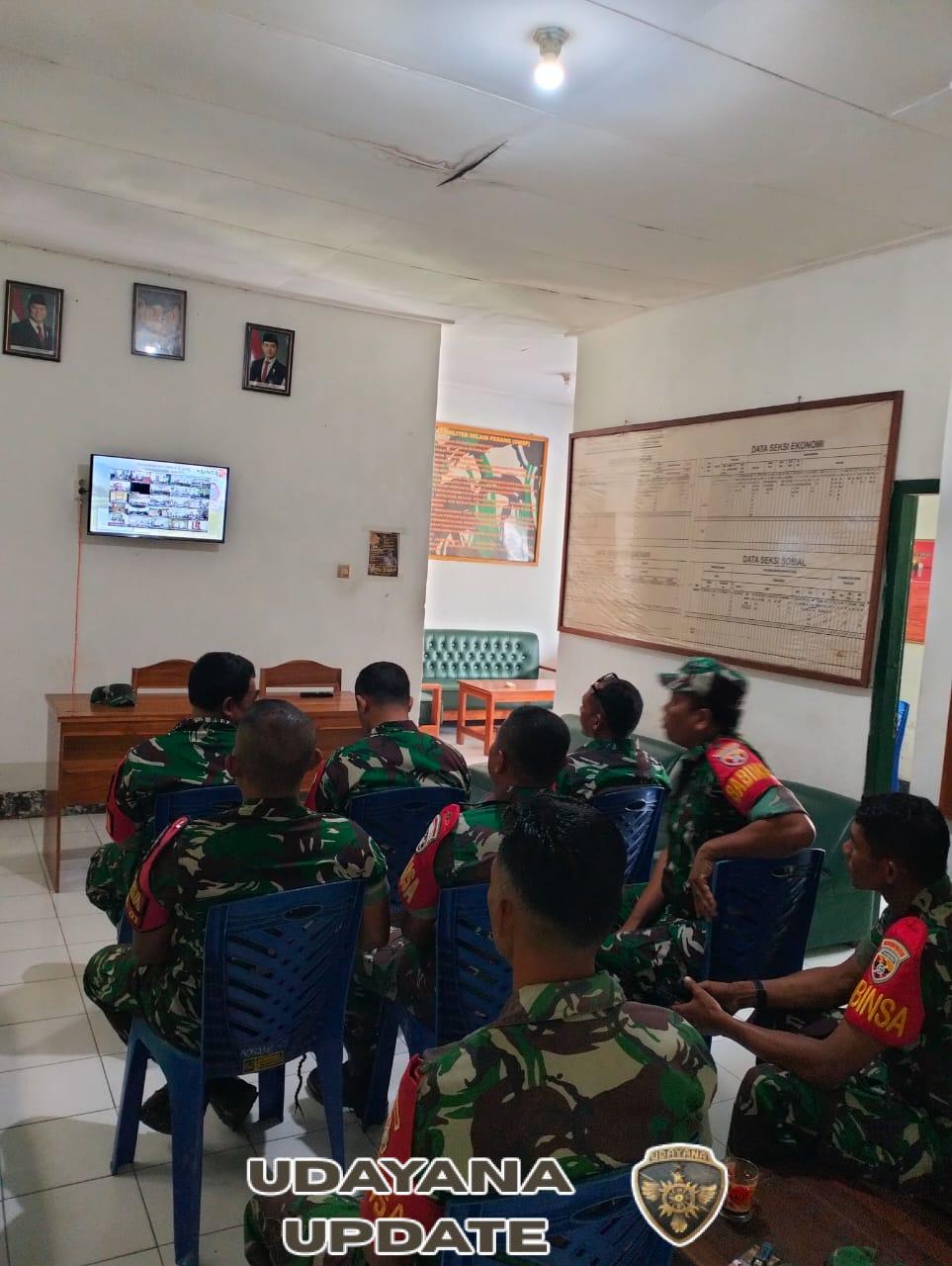 Tingkatkan Koordinasi, Koramil 1628-01/Taliwang Laksanakan Vicon Bersama Menteri Pertanian