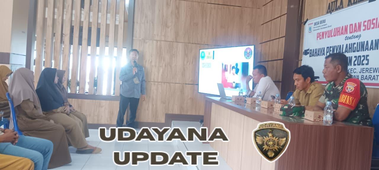 Sertu Ismail Dampingi BNN Sosialisasi Bahaya Narkoba di Desa Beru