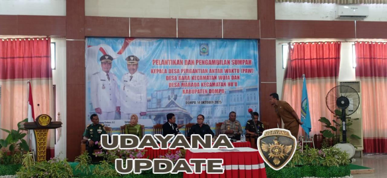 Danramil 1614-01/Dompu Hadiri Pelantikan Kades PAW, Dorong Kolaborasi untuk Desa Tangguh