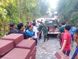 Sinergi TNI, Polri, dan Masyarakat Bahu Membahu dalam Bergotong Royong di TMMD Ke-126 Kodim 1611/Badung