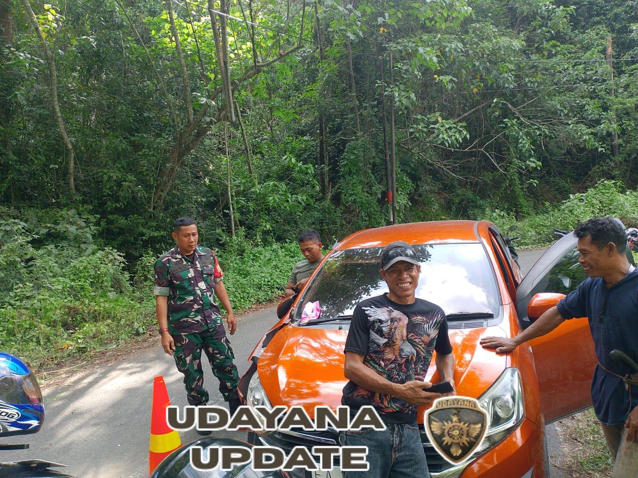 Aksi Tanggap Babinsa Lalu Edi Saat Dua Mobil Tabrakan di Jalur Rawan Kecelakaan Sekongkang–Tongo