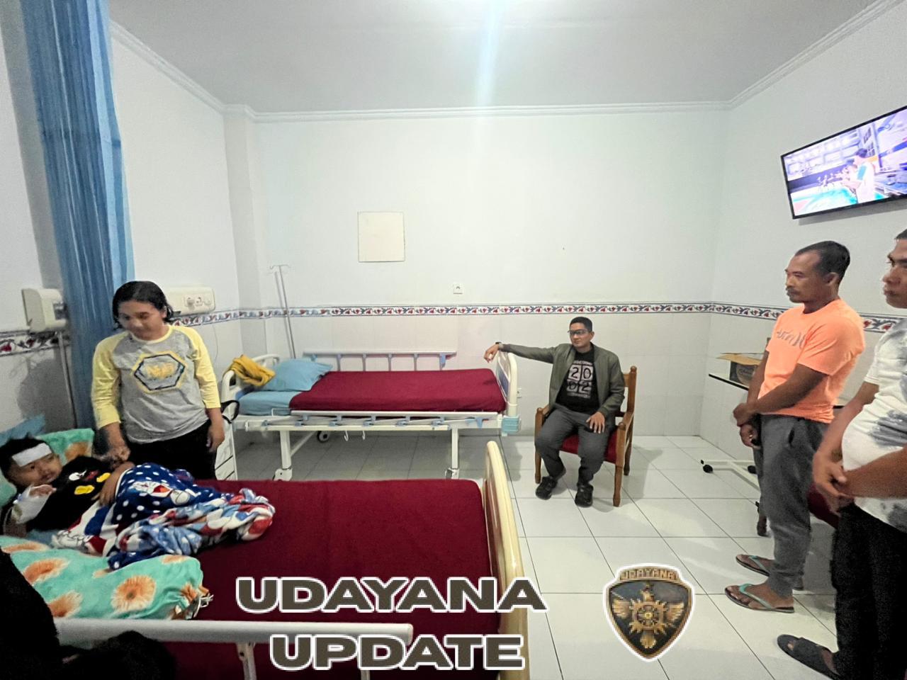 Wujud Empati Pemimpin: Dandim 1617/Jembrana Jenguk Anak Anggota yang Sakit di Rumah Sakit