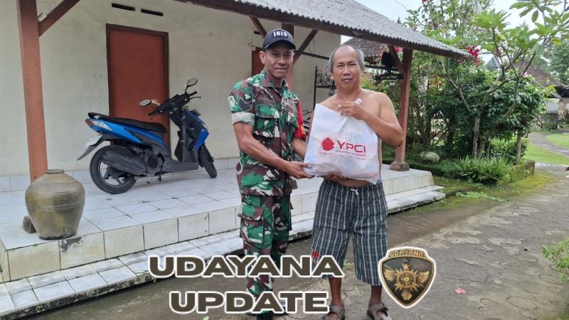Bakti Sosial HUT TNI ke-80, Babinsa Penebel Salurkan Bantuan bagi Masyarakat Kurang Mampu