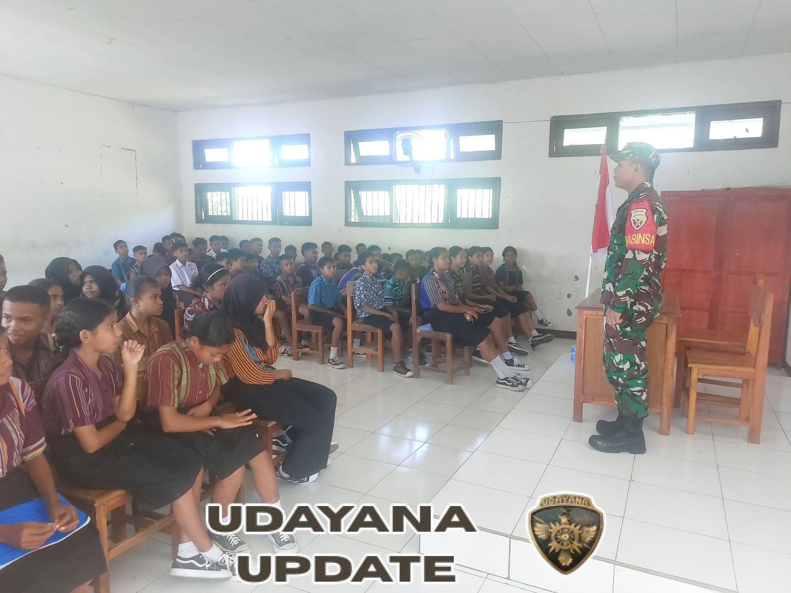 Babinsa Tekankan Bahaya Bullying di Kalangan Pelajar SMPN 2 Wulandoni