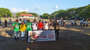 Babinsa Koramil 1625-05/Aesesa Laksanakan Patroli Pengamanan Turnamen Sepak Bola Kota Mbay Cup I