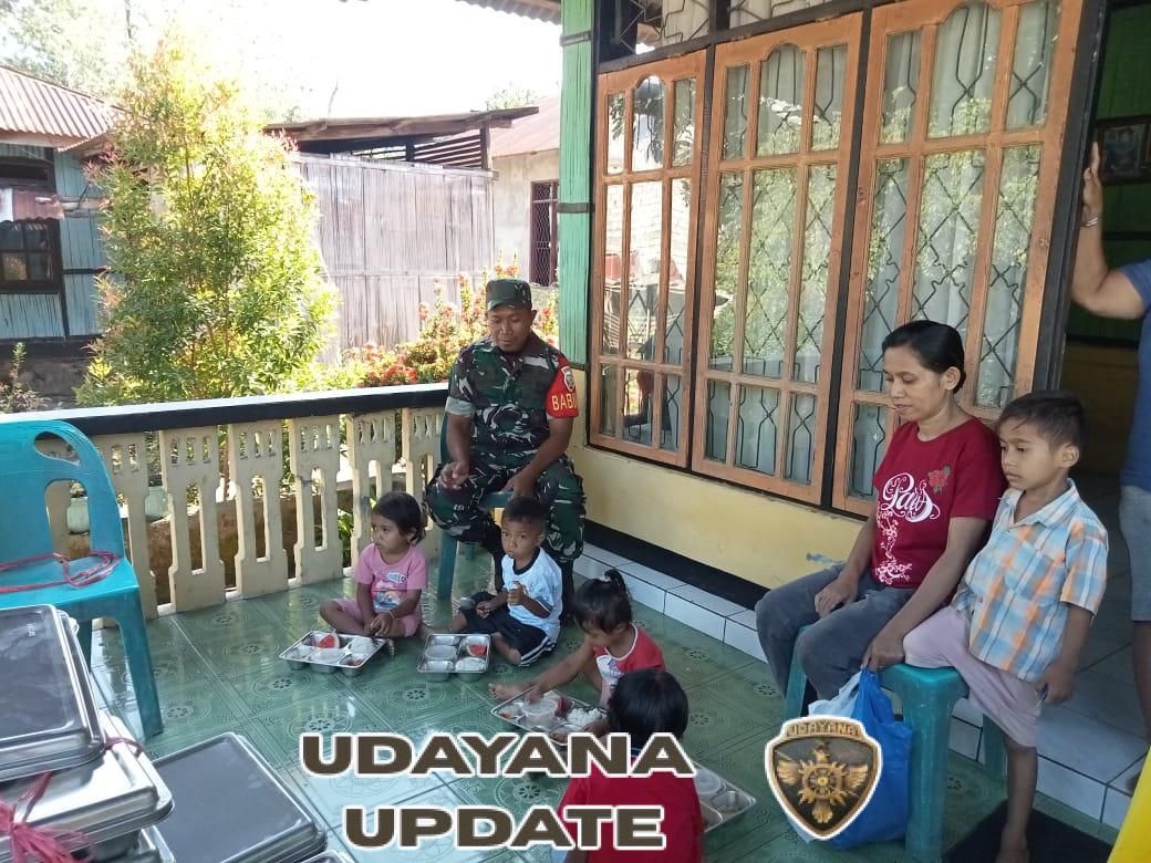 Babinsa Kodim 1602/Ende Dampingi Kegiatan Posyandu, Dukung Gizi Anak