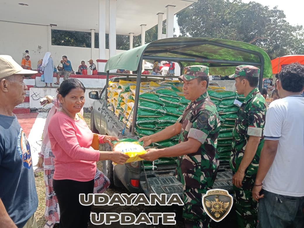 Koramil 1625-03/Boawae Gelar GPM di Pasar Nangaroro, Beras Enam Ton Habis Terjual
