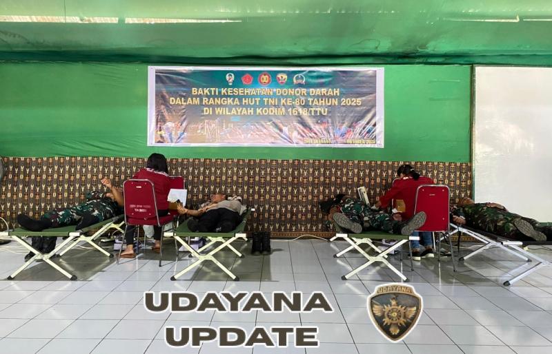 Menyambut HUT TNI ke-80, Kodim 1618/TTU Tebar Kepedulian Lewat Donor Darah
