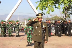 Kasdim 1608/Bima Pimpin Upacara Ziarah Nasional Peringati HUT ke-80 TNI