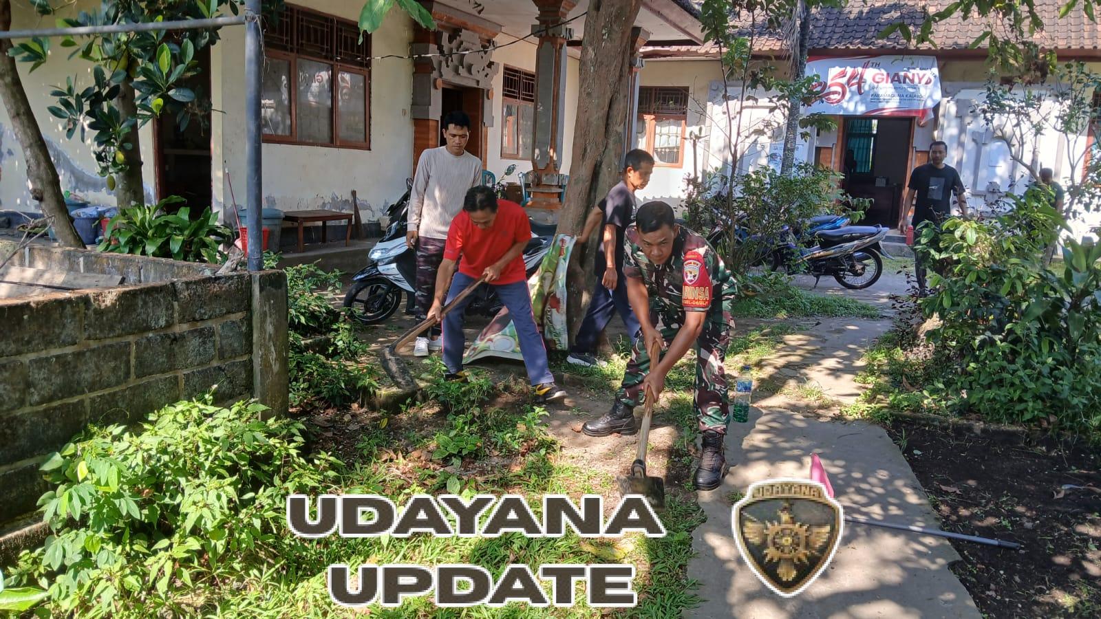 Sinergi Babinsa, Bhabinkamtibmas, dan Perangkat Desa Bona Wujudkan Lingkungan Bersih