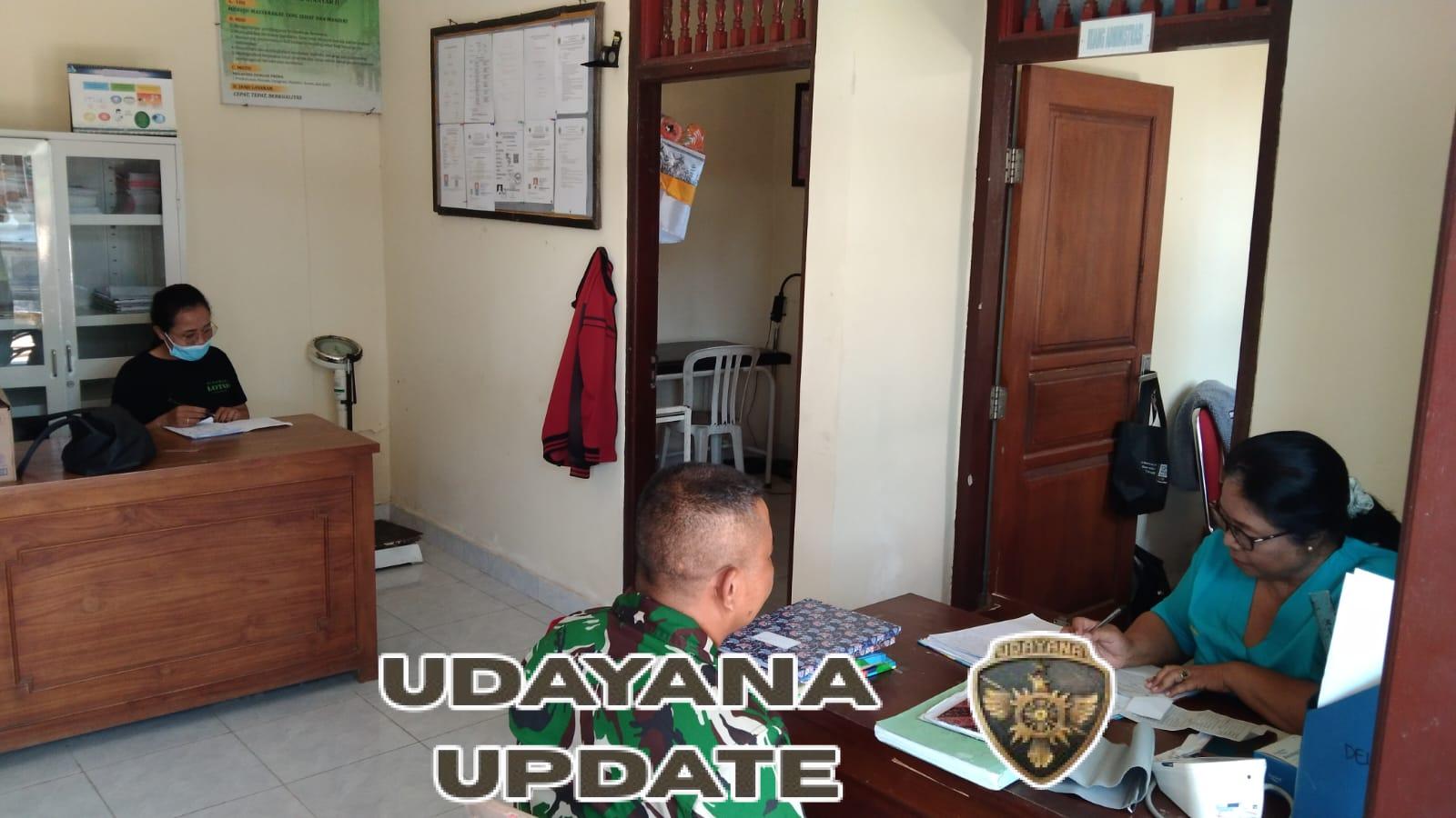 Sertu I Made Mawa Pantau Pelayanan Kesehatan, Wujud Kepedulian Babinsa di Desa Binaan