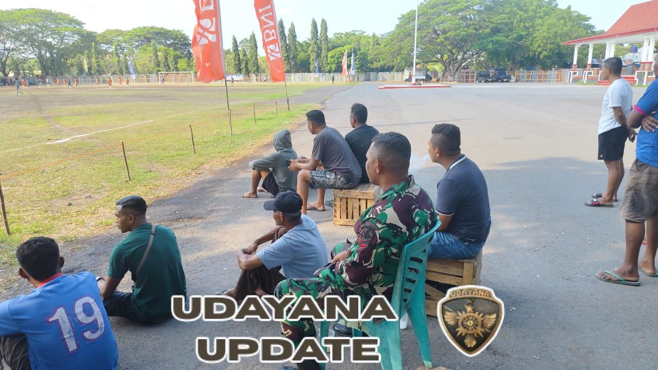 Kota Mbay Cup I: Babinsa dan Aparat Gabungan Pastikan Pertandingan Aman dan Kondusif