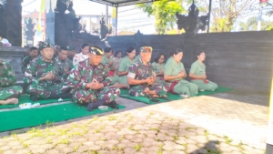 Kodim 1626/Bangli Gelar Doa Bersama di Pura Makodim Sambut HUT ke-80 TNI Tahun 2025